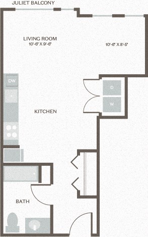 Maris Seattle, WA Studio 7 607-575 SF